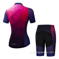 Ensemble de maillots de chemise à vélo de vélo de vélo en gros